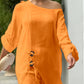 2pcs Strapless Long Sleeve Top And Wide Leg Pants Set