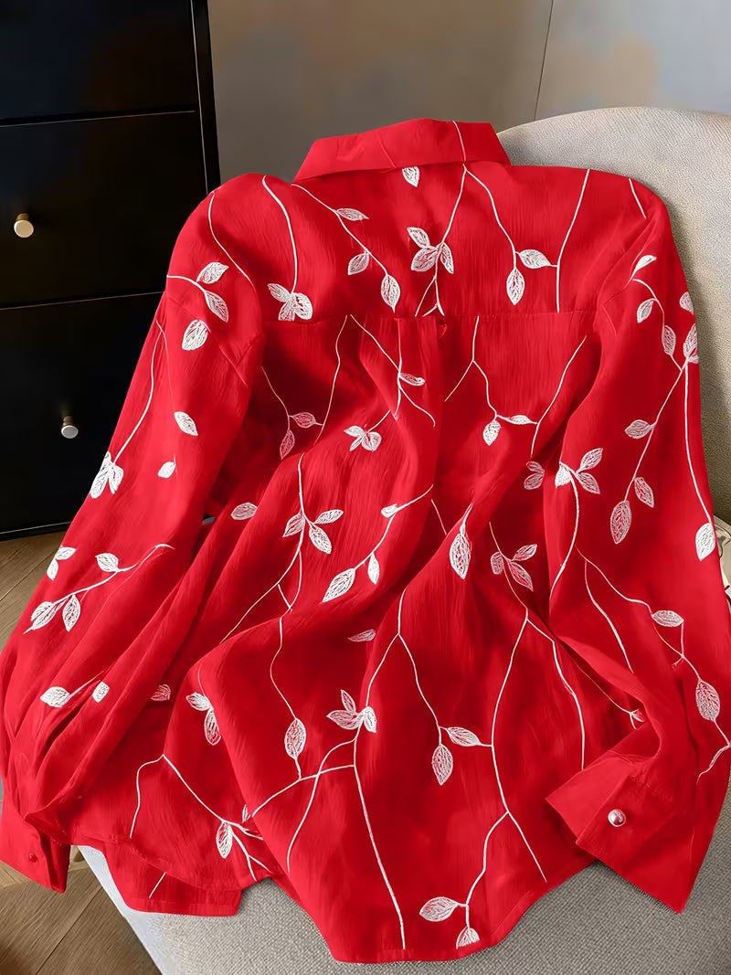 025 Summer New Chiffon Cardigan, New Chinese Style Shirt, Women's Blouse, Versatile Outerwear, Stylish and Versatile Top