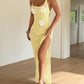 Women'S Hot Hollow-Out Imitation Crochet Vacation Style 3D Crochet Flower Decor Dress