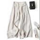 Women's Fashionable Retro Wide-leg Pants, Light and Breathable Cropped Trousers, Elastic Belt Pockets, Suitable for Daily Casual and Formal Commuting Outfits, Versatile Styles