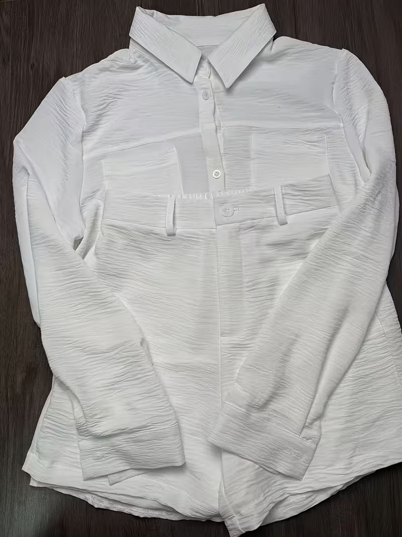 Women'S Solid Color Shirt Shorts Set