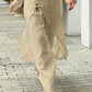 2pcs Strapless Long Sleeve Top And Wide Leg Pants Set
