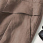 Linen Wide-Leg Ankle Pants, Breathable Thin Loose -Linen Skort, Ethnic Vintage Style Pants, High-Quality Summer Flowy Loose Breathable Trousers