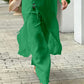 2pcs Strapless Long Sleeve Top And Wide Leg Pants Set