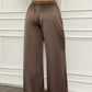 Elegant Wide-Leg Floor-Length Pants