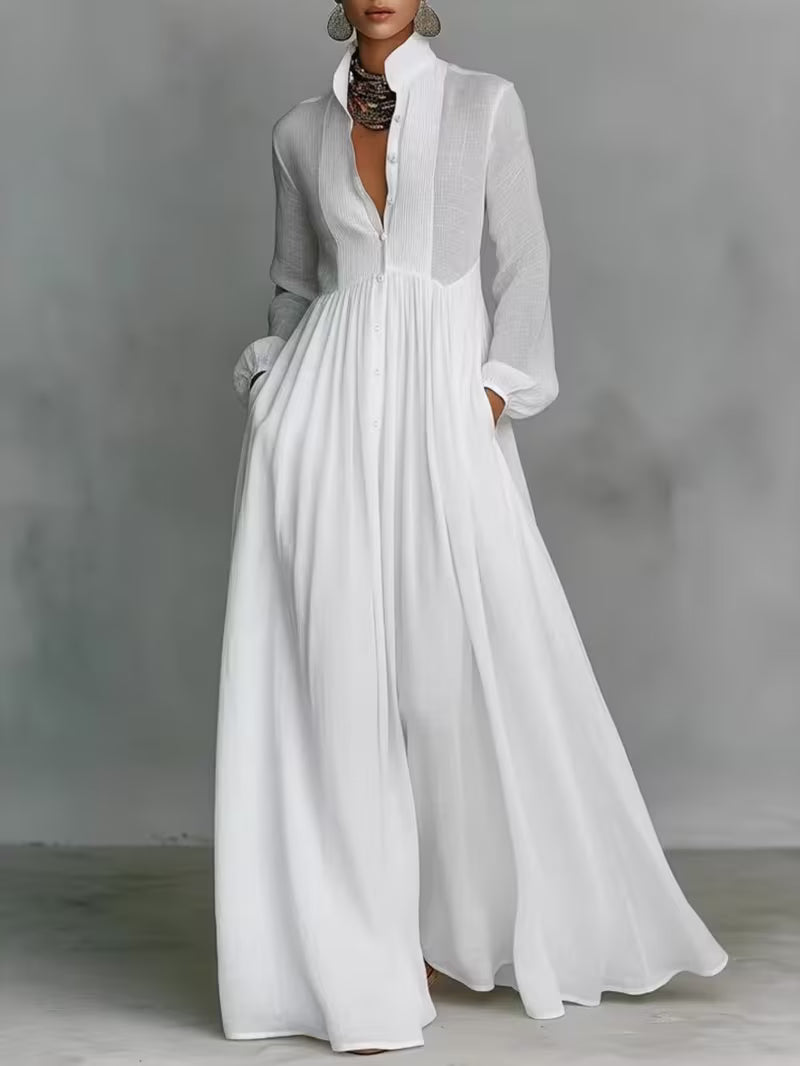 New Women'S Summer Dress for 2026 Featuring a Pleated Waist, Perfect for Vacations. This Elegant Long-Sleeve Dress in French Style Comes in Various Colors, Suitable for Dinners And Formal Events. It'S Fashionable, Machine Washable