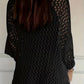 Women's Loose Hollow-Out Star Cover-Up, Round Neck Shirt, Summer Swimwear Cover-Up