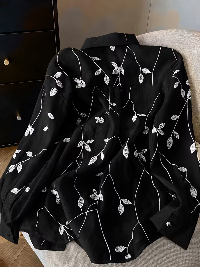 025 Summer New Chiffon Cardigan, New Chinese Style Shirt, Women's Blouse, Versatile Outerwear, Stylish and Versatile Top