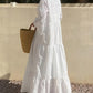 Women's Elegant Maxi Dress - Three-Quarter Sleeve Formal & Casual Gown, Flowy Long Dress for Parties, Office, Everyday - Lightweight & Easy-Care Women's Clothing, Office Attire, Loose Fit, Durable Material, Stylish Gown, Fashion Lovers