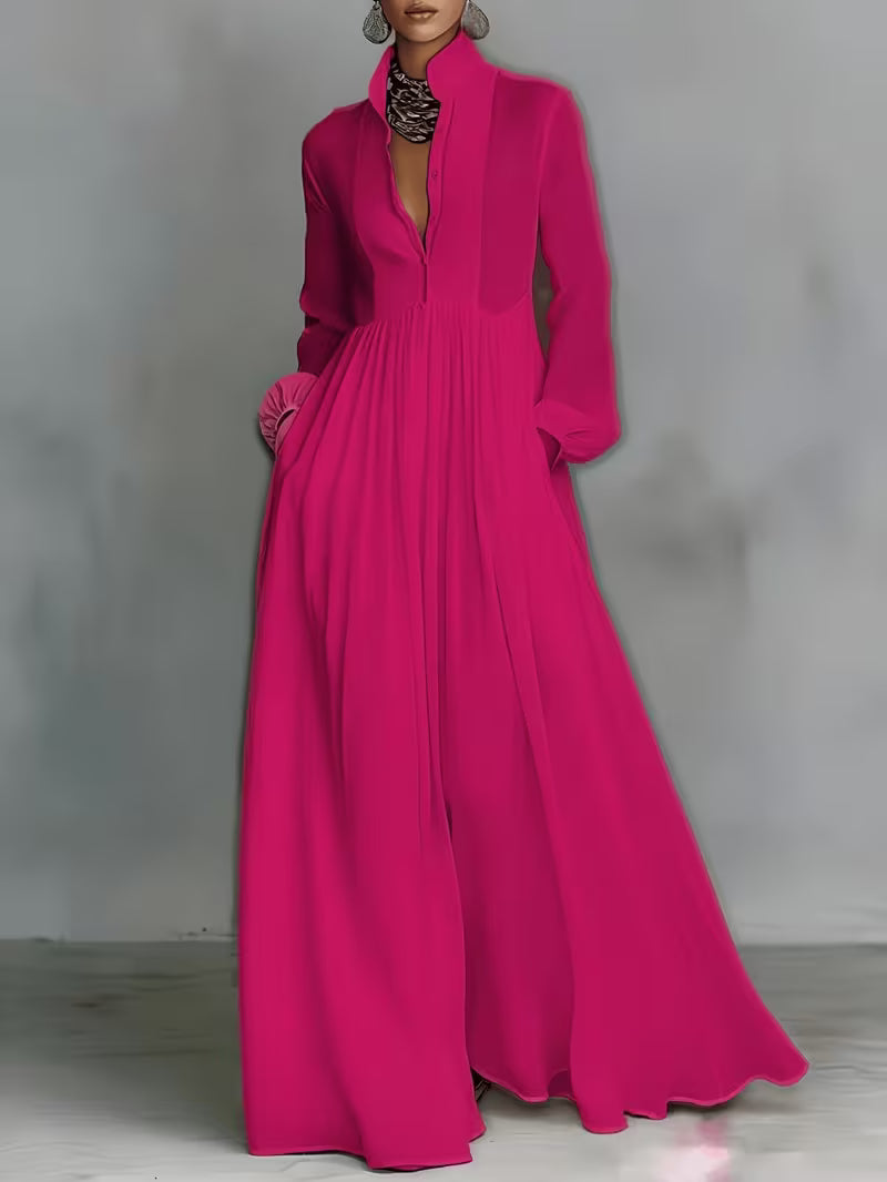 New Women'S Summer Dress for 2026 Featuring a Pleated Waist, Perfect for Vacations. This Elegant Long-Sleeve Dress in French Style Comes in Various Colors, Suitable for Dinners And Formal Events. It'S Fashionable, Machine Washable