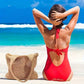 3pcs Women's Fashionable Beach Set, Sun Hat, Beach Hat, Beach Bag, Handbag, Earrings, Suitable for Outdoor Beach T