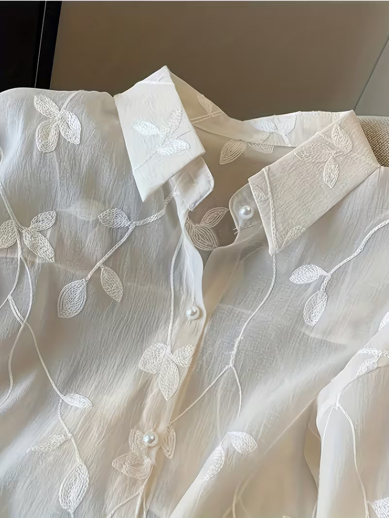 025 Summer New Chiffon Cardigan, New Chinese Style Shirt, Women's Blouse, Versatile Outerwear, Stylish and Versatile Top