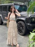 Boho Chic Crochet Lace Midi Skirt