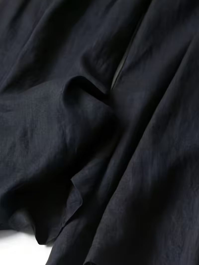 Linen Wide-Leg Ankle Pants, Breathable Thin Loose -Linen Skort, Ethnic Vintage Style Pants, High-Quality Summer Flowy Loose Breathable Trousers