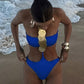 Women'S Sexy Solid Neck Sequin One-Piece Swimsuit