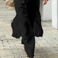 2pcs Strapless Long Sleeve Top And Wide Leg Pants Set